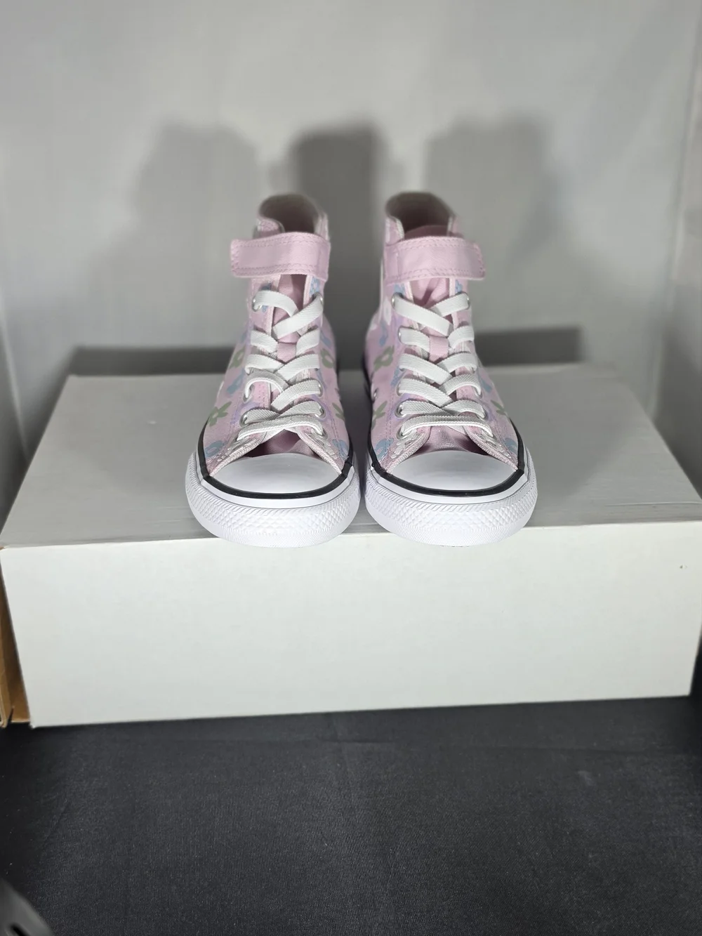 Converse Kids Pink High-Top Sneakers with Floral Print